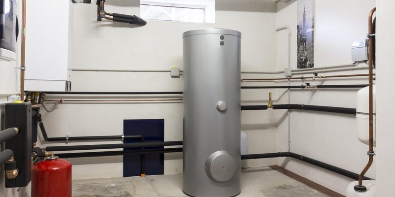 condensing boiler gas in the boiler room